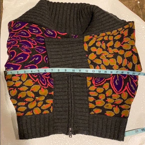 DKNY Cashmere Lambswool Zip Front Sweater Jacket M - Picture 8 of 9